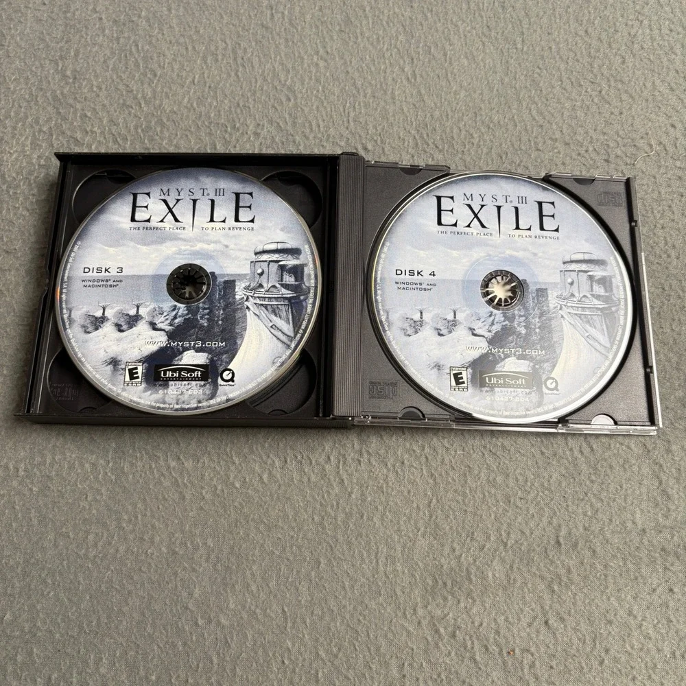 Myst and Myst III Exile PC Game Bundle Windows Mac 5 Disc Set Retro Adventure
